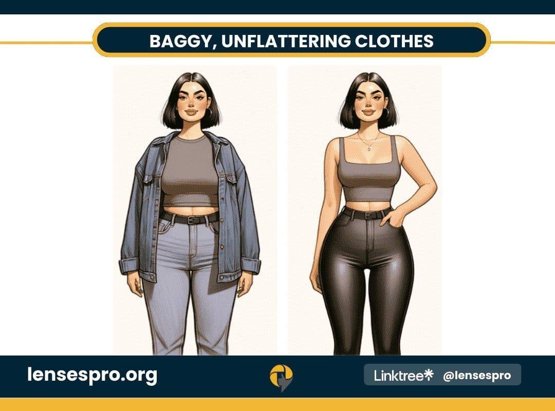 Baggy, Unflattering Clothes