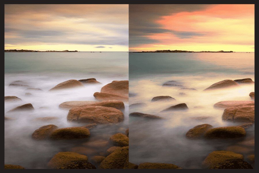 Two images that represent the different settings of white balance in photography
