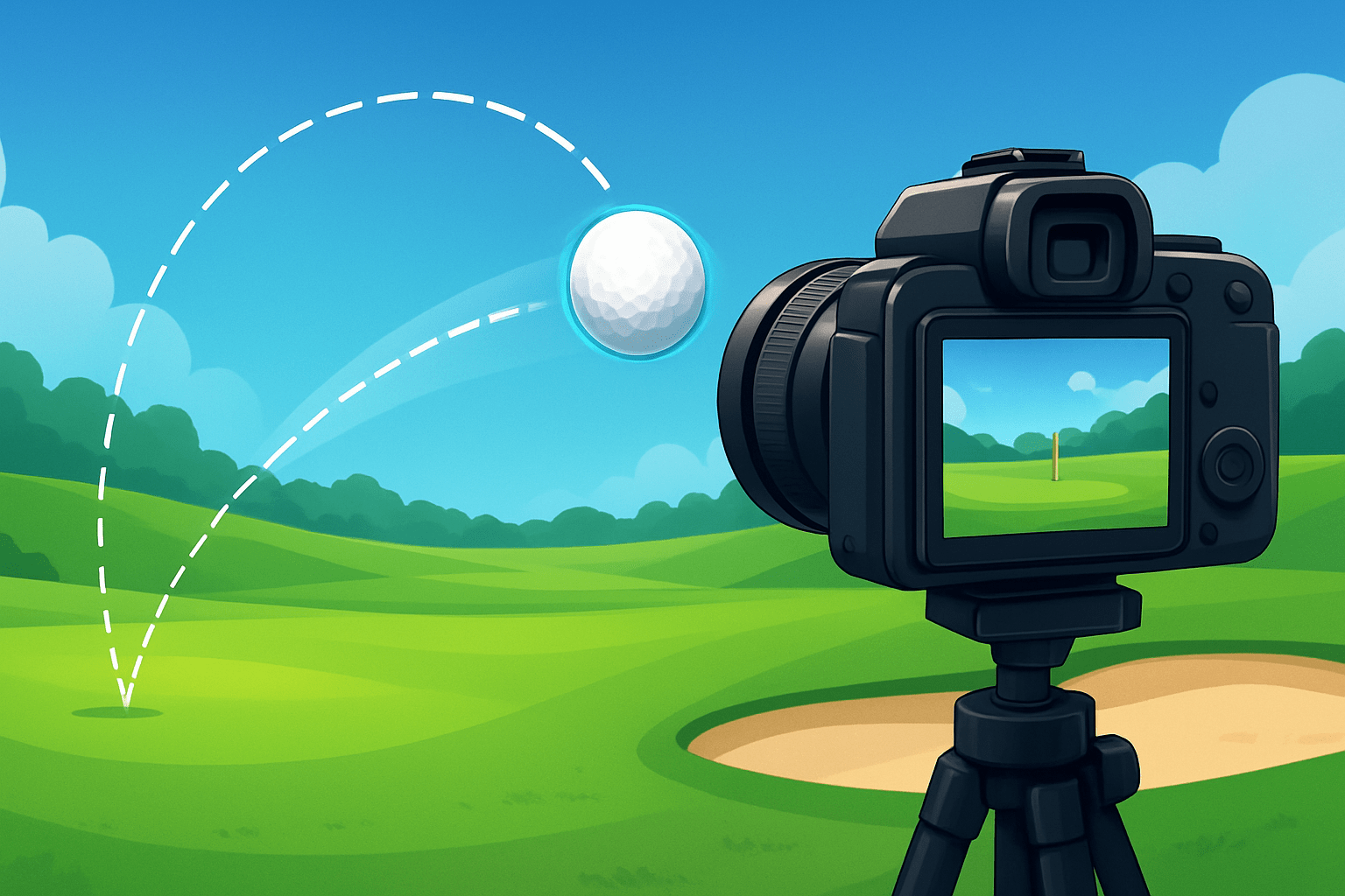 how do cameras track golf balls