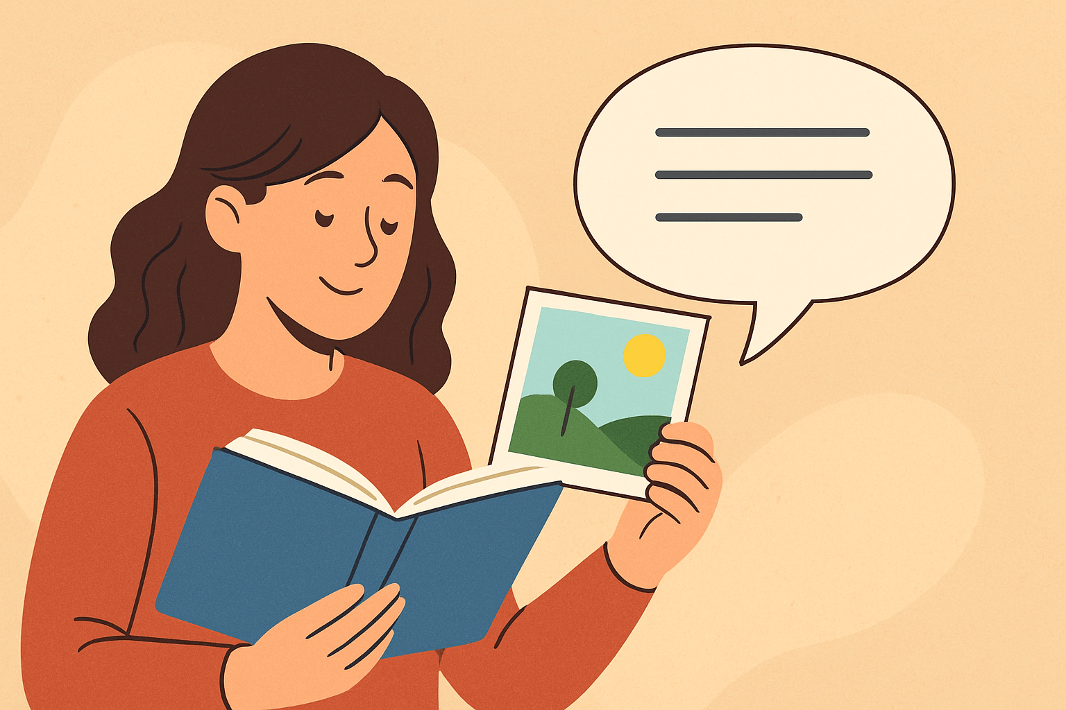 how does the photograph help the reader understand the text?