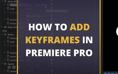 How to Add Keyframes in Premiere Pro: Navigating & Setting [Guide]