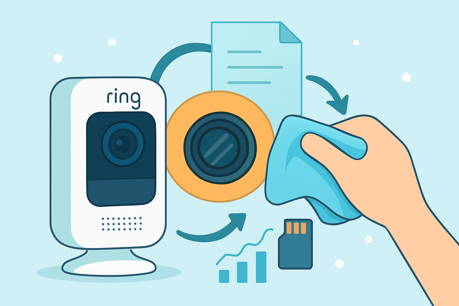 how to clean a ring camera lens