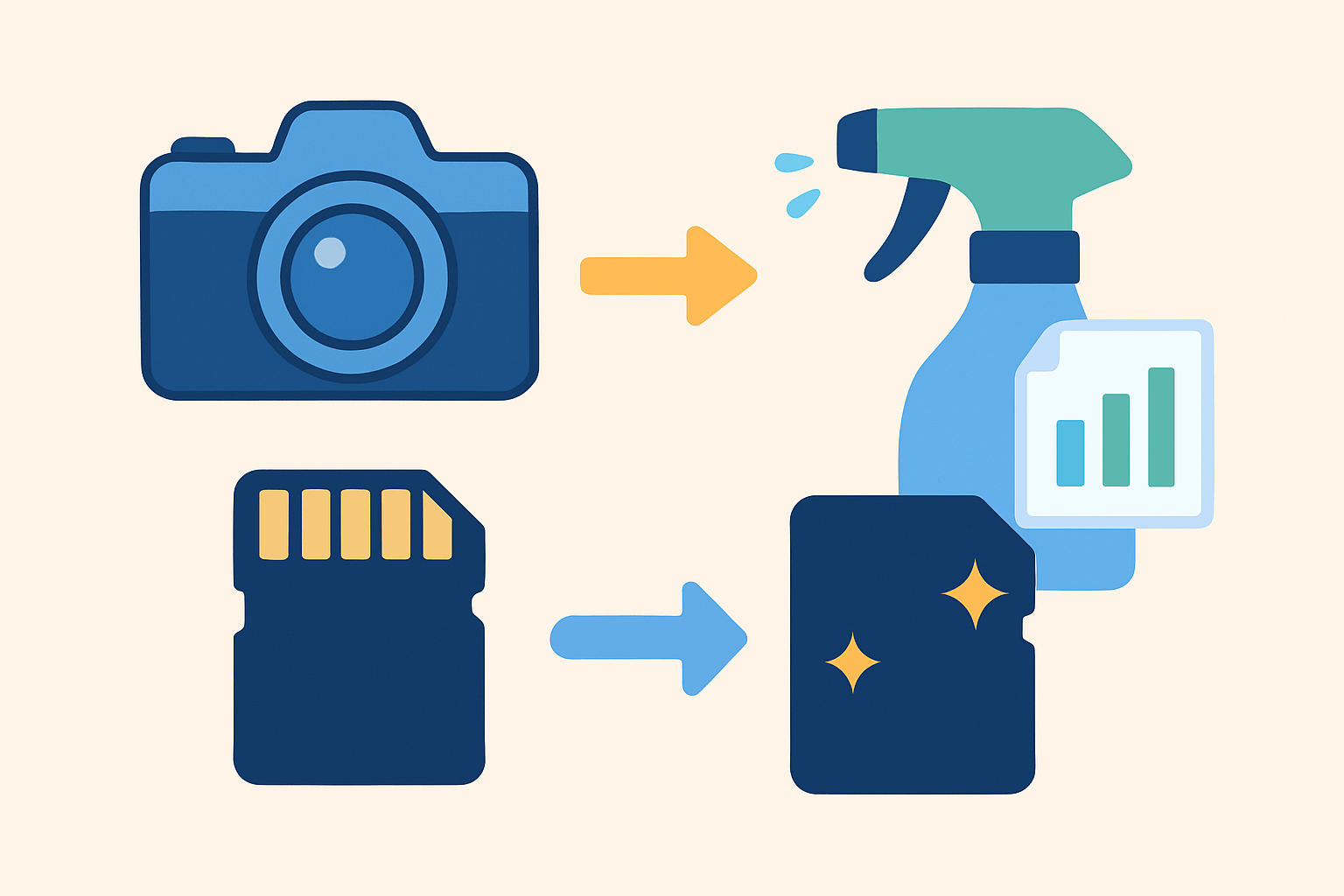 how to clean sd card