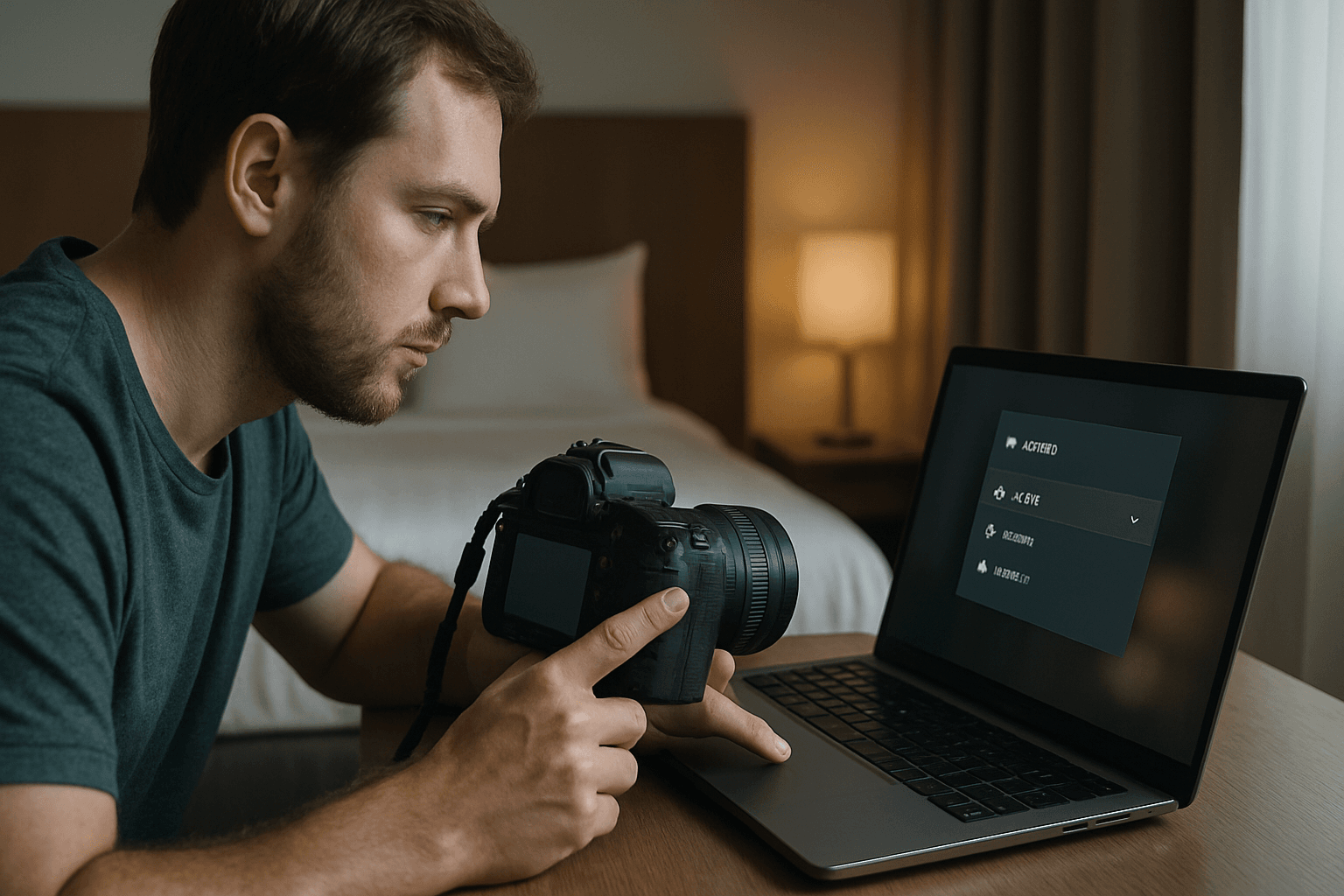 how to connect camera to hotel wifi