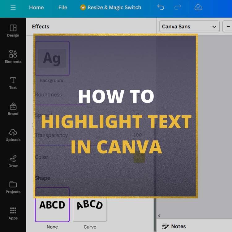 how to highlight text in canva how to highlight text in canva