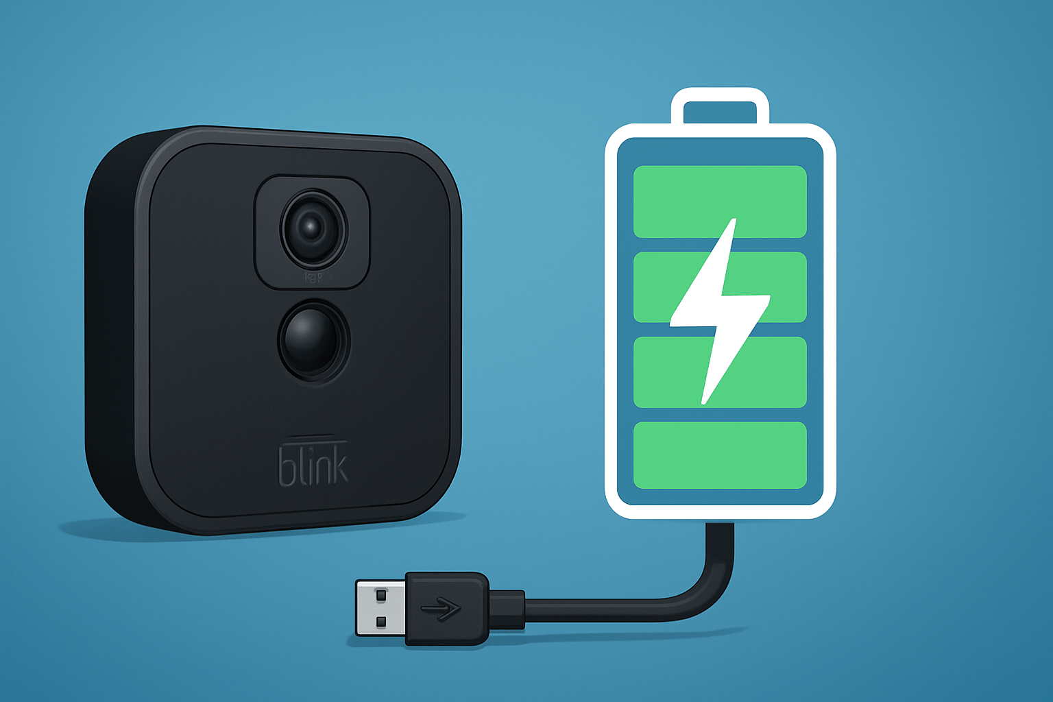 how to know when blink camera is fully charged