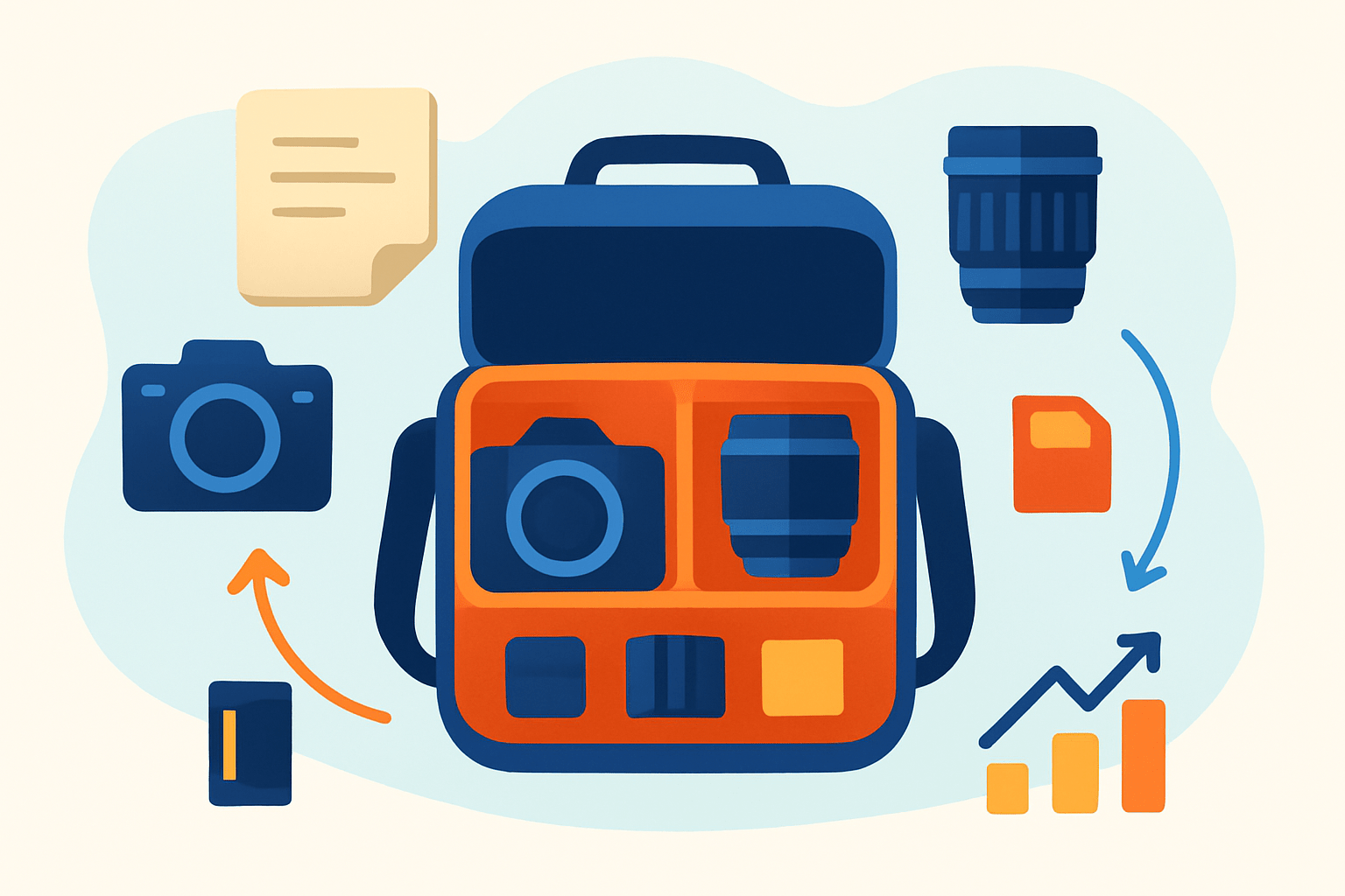 how to organize camera bag