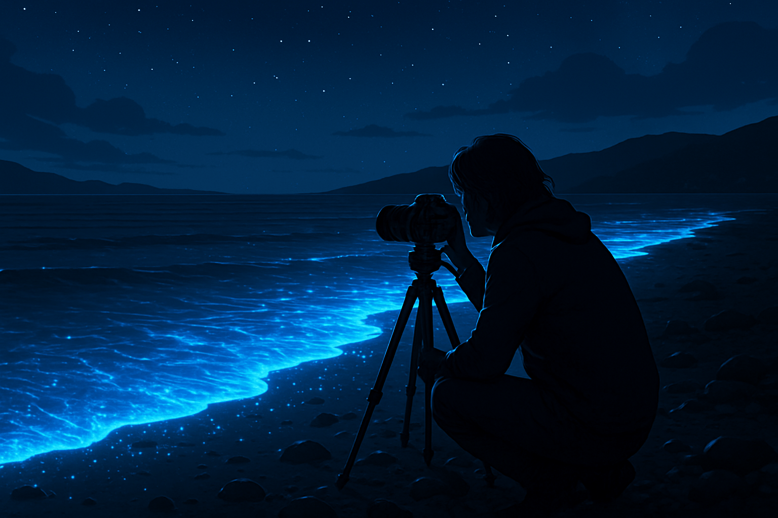 how to photograph bioluminescence