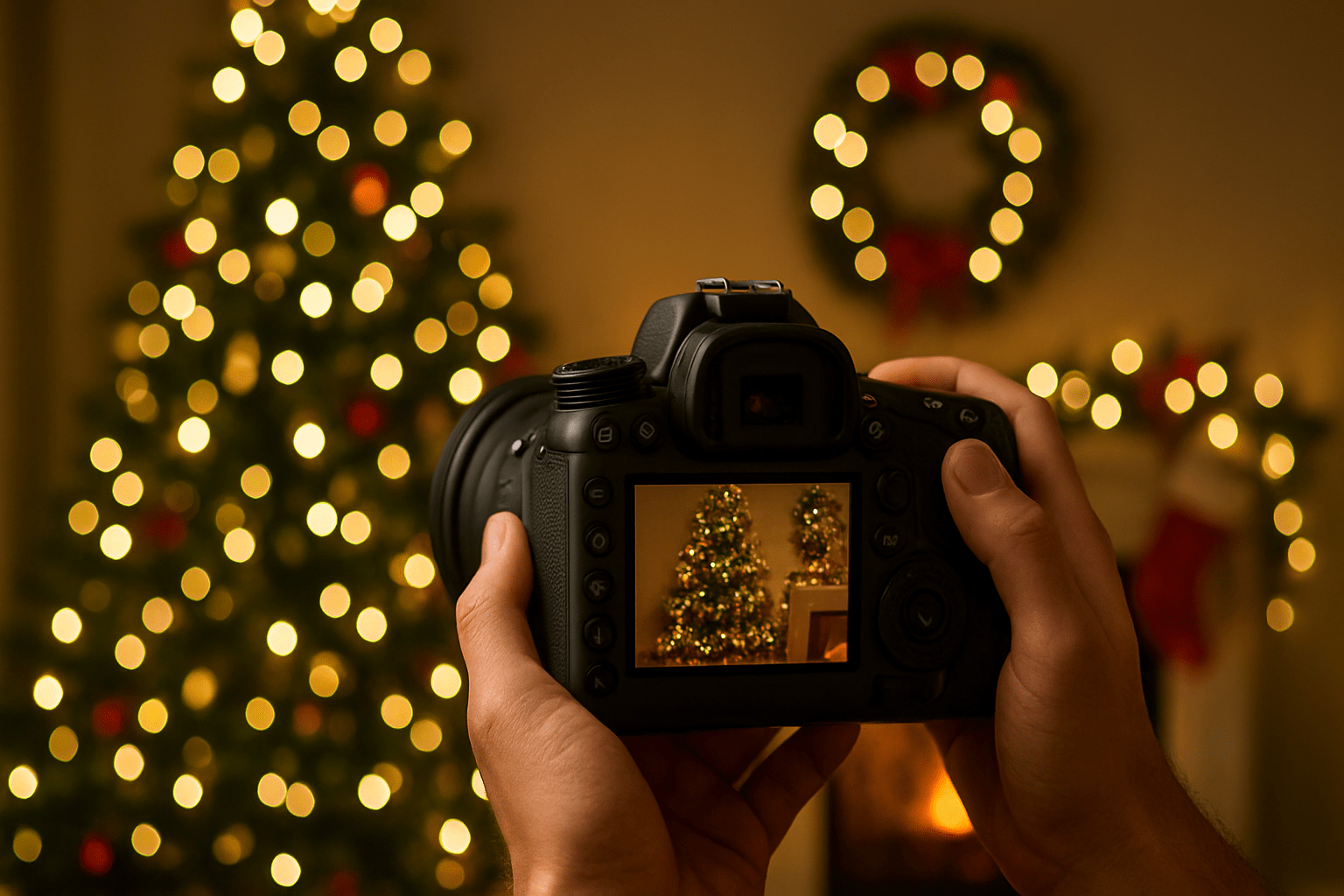 how to photograph christmas lights