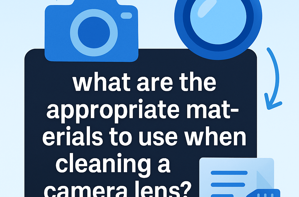 What Are the Appropriate Materials to Use When Cleaning a Camera Lens? (2026)