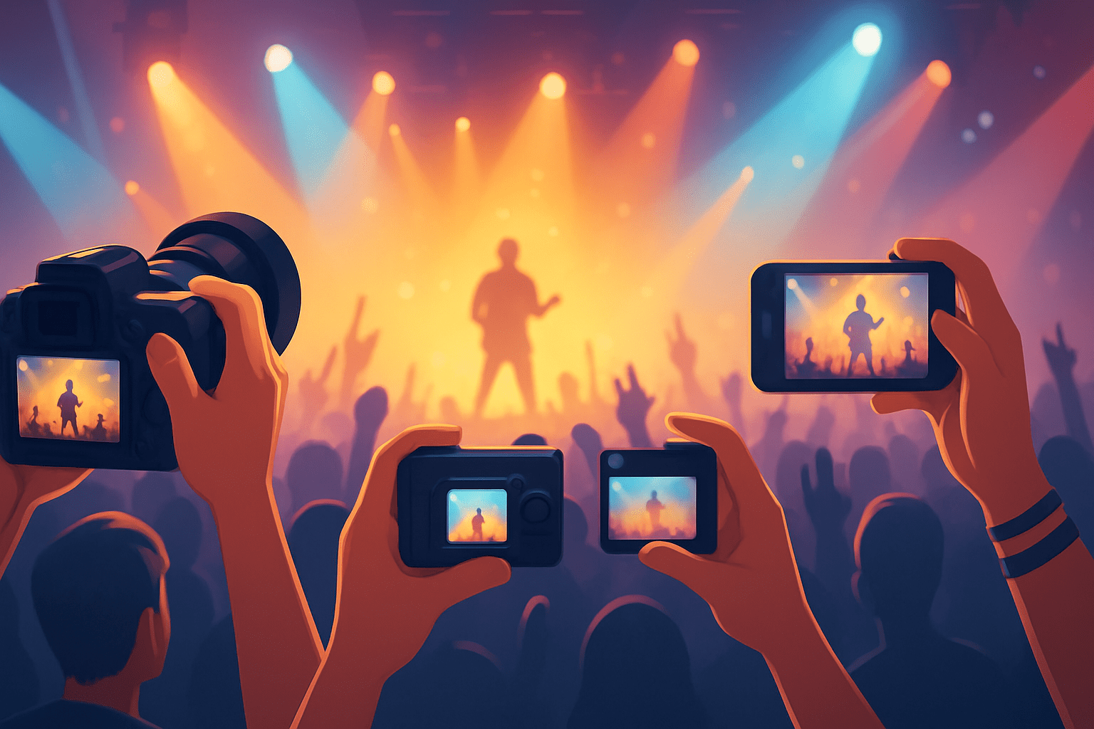 what cameras are allowed in concerts