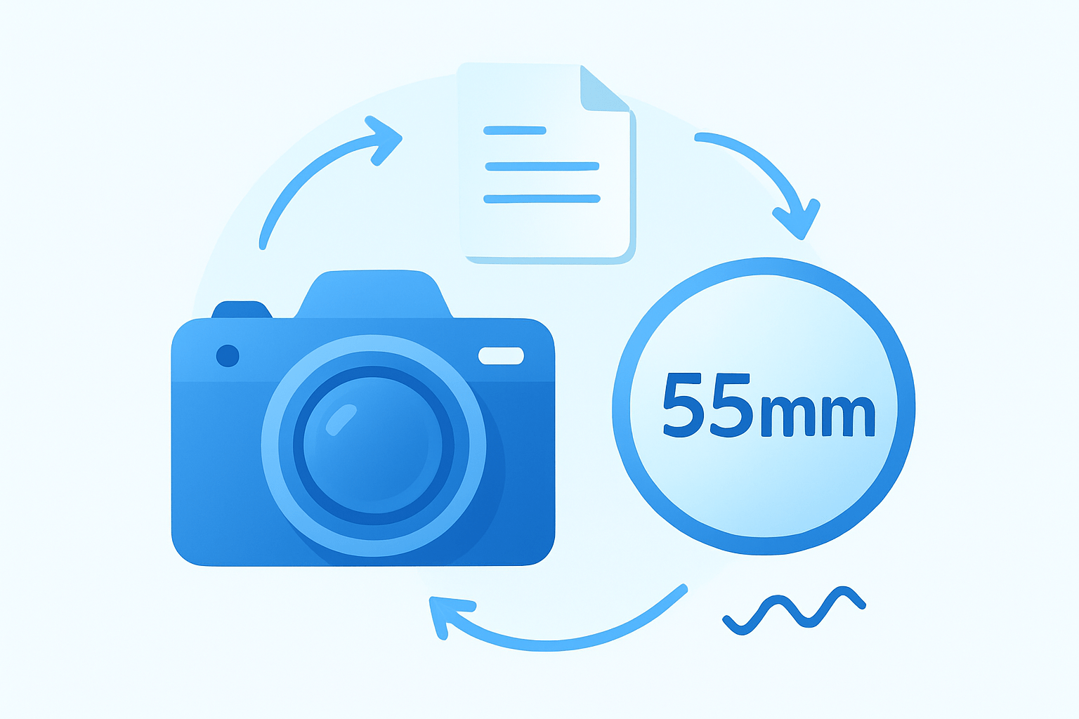 what does 55mm lens mean