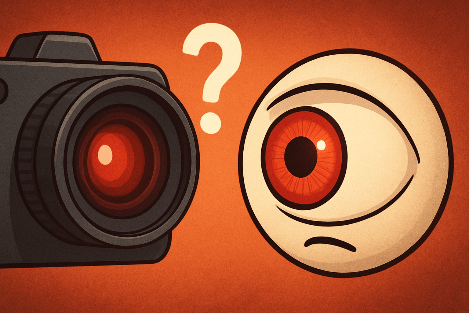 why do cameras make eyes red